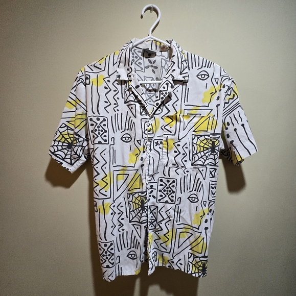 RARE Vintage Avant Garde Cuban Collared Party Shirt By Expresso - Picture 2 of 8